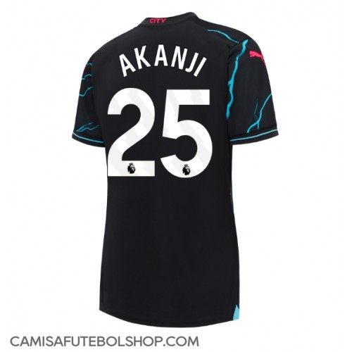 Camisa de time de futebol Manchester City Manuel Akanji #25 Replicas 3º Equipamento Feminina 2023-24 Manga Curta